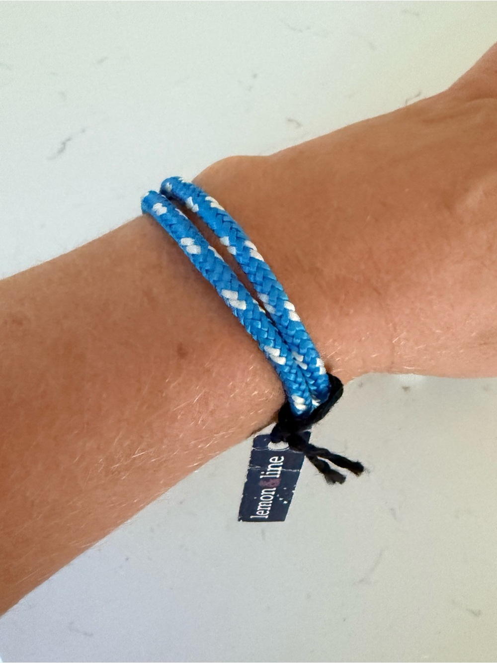 Unisex Lemon & Line’s Nautical Blue Braided Rope Bracelet from Newport RI- Small